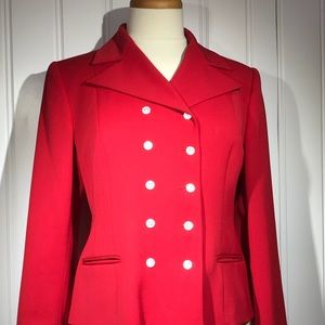 Ralph Lauren red wool blazer size 10